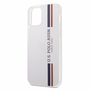 US Polo USHCP12LPCUSSWH Tricolor Collection suojakuori laitteelle iPhone 12 Pro Max 6.7", valkoinen