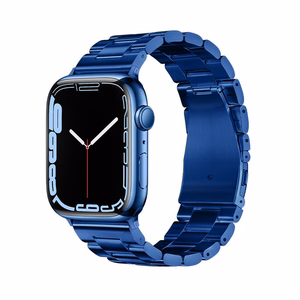 Hihna Apple Watch:lle Forcell F-Design FA10 teräslukko 42 / 44 / 45 / 49 mm sininen