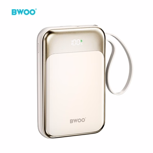 External battery POWER BANK Bwoo (BO-P80) 10000mAh (1xUSB-C; 22.5W) + USB-C cable gold
