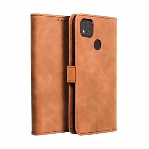 TENDER-lompakkokuori XIAOMI Redmi 9C / 9C NFC, ruskea