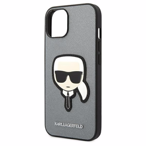 Karl Lagerfeld Saffiano Karl's Head Patch kotelo iPhone 14 Plus - hopea - hopea