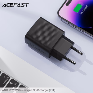 Acefast A104 GaN laturi USB-C PD SFC 25 W - musta