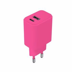 Setty laturi USB + USB-C 20W LSIM-AC-206 vaaleanpunainen