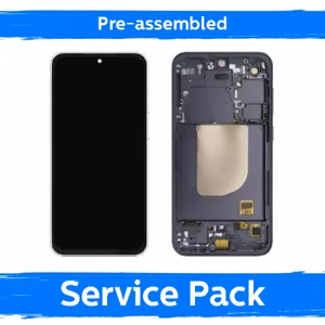 LCD-näyttö yhteensopiva Samsung S711 S23 FE kehyksellä / Graphite / (Esikoottu Service Pack)