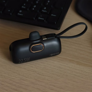 Forever mini varavirtalähde MTB-100 22,5W 5000 mAh USB C musta