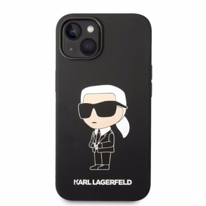 Karl Lagerfeld Silicone Ikonik suojakuori iPhone 14 Plus:lle - musta