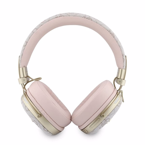 Wireless headphones Guess ENC Metal 4G Script Logo pink