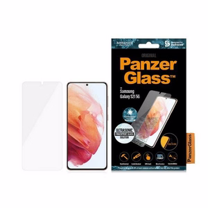 PanzerGlass E2E Microfracture antibakteerinen suojalasi Samsung Galaxy S21 - mustalla kehyksellä