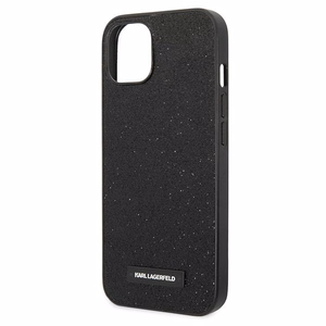 Karl Lagerfeld KLHCP14MG2ELK iPhone 14 Plus 6.7 "kovakotelo musta / musta Glitter Plaque Logo
