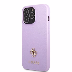 Guess GUHCP13XPS4MU iPhone 13 Pro Max 6.7" violetti/violetti kovakuori Saffiano 4G Small Metal Logo