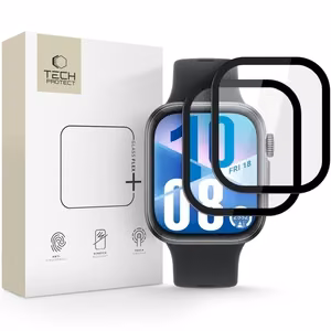 Tech-Protect Glass Flex+ 2-pack hybridilasi Huawei Watch Fit 3 / 4:lle - musta
