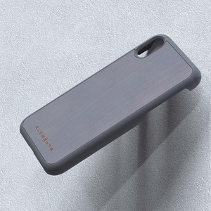 Nordic Elements Original Gefion suojakuori laitteelle iPhone XR, aidolla vaahterapuulla, keskiharmaa