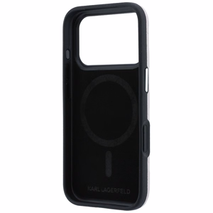 Karl Lagerfeld Grained Mono Resin Logo MagSafe suojakuori mallille iPhone 17 Pro Max / 18 Pro Max – väri: vaaleanpunainen