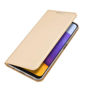 Dux Ducis Skin Pro Kirjahylly tyyppi tapauksessa Samsung Galaxy A22 4G kultainen