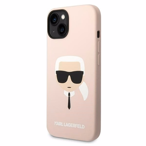 Karl Lagerfeld KLHCP14MSLKHLP iPhone 14 Plus 6.7 kovakuori vaaleanpunainen / vaaleanpunainen Silicone Karl's Head
