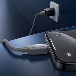Hoco USB-A - USB-C -kaapeli 3A 1 m X113 - harmaa