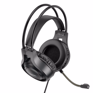 Langalliset kuulokkeet Jack 3,5 mm mikrofonilla W106 musta