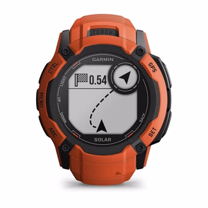 Garmin Instinct 2X Solar 2,79 cm (1,1") MIP, 50 mm, digitaalinen 176 × 176 pikselin kosketusnäyttö, punainen, GPS (satelliitti)