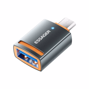 Adapter Essager "HuntUM" Black (In: USB / Out: MicroUSB )