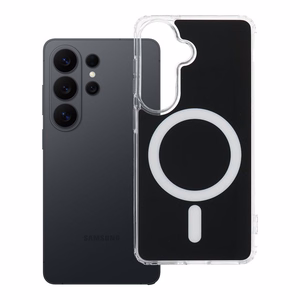 Case for Samsung S26 Clear Fusion Mag Cover compatible with MagSafe black