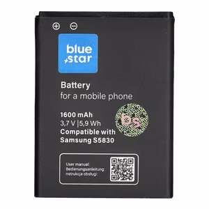 Akku Samsung S5830 Galaxy Ace / Galaxy Gio S5670 1600 mAh Blue Star Premium