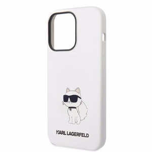 Karl Lagerfeld Silicone Choupette case for iPhone 14 Pro Max - white