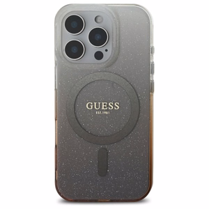 Guess IML Glitter Gradient MagSafe Suojakuori iPhone 16 Pro:lle - ruskea