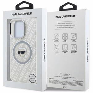 Karl Lagerfeld IML Karl Head Logo MagSafe suojakuori iPhone 16 Pro - harmaa
