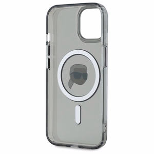 Karl Lagerfeld KLHMP15SHLSKIK iPhone 15 6.1" musta/musta kovakuori IML Metal Karl Head MagSafe