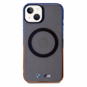BMW Gradient Bumper MagSafe -suojakuori iPhone 15 Plus / 14 Pluslle - harmaa
