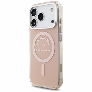Karl Lagerfeld IML Karl RSG Logo MagSafe -kuori iPhone 17 Pro - pinkki