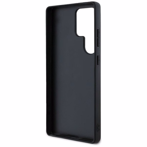 Guess Grained Big 4G Logo Small Classic Logo -suojakuori Samsung Galaxy S25 Ultra musta