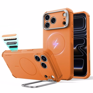 ESR Cyber Tough Kickstand MagSafe suojakuori malleille iPhone 18 Pro / 17 Pro, oranssi