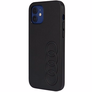 Audi Synthetic Leather iPhone 12/12 Pro 6.1" black/black hardcase AU-TPUPCIP12P-TT/D1-BK