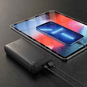 Hoco J87A varavirtalähde USB-C PD 20W+QC 3.0 20000 mAh musta