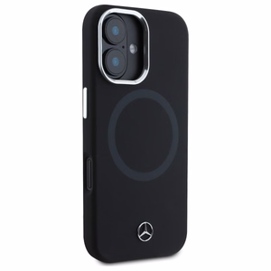 Mercedes MEHMP16S23SUTTK iPhone 16 6.1" musta/musta kovakuori Silicone Tonal Logo MagSafe