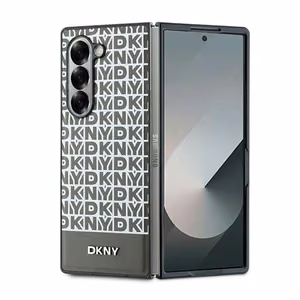 DKNY Repeat Pattern Bottom Stripe Suojakuori Samsung Galaxy Z Fold 6:lle - Ruskea