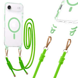 Tel Protect Strap Clear Suojakuori iPhone 17 Air:lle vihreä