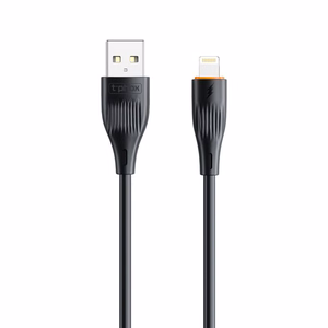T-PHOX KAAPELI X-LITE LIGHTNING MUSTA 1M 3A