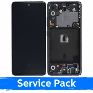 LCD-näyttö Samsung A516 A51 5G kehyksellä / Prism Crush Black / (Service Pack)