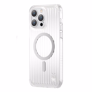 Kingxbar PQY Go Out -sarjan magneettinen kotelo iPhone 14 Pro MagSafe hopea