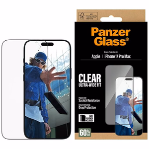 PanzerGlass Ultra-Wide Fit EasyAligner Tempered Glass iPhone 17 Pro Max