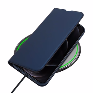 Dux Ducis Skin Pro kirjahylly tyyppinen kotelo iPhone 13 Pro Max sininen