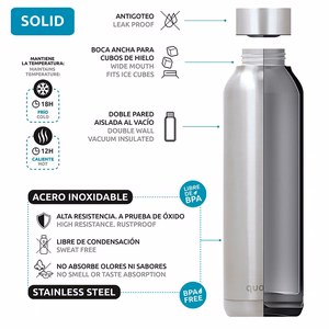 Quokka Solid Kids with Strap -termospullo ruostumattomasta teräksestä, 330 ml, Jungle