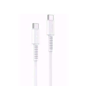 YESIDO Kaapeli CA154 PD 60W TYPE-C/TYPE-C 1M PVC 3A valkoinen