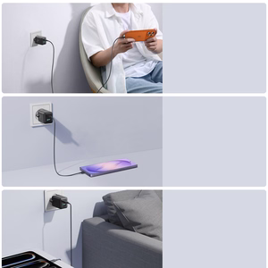 Joyroom JR-TG8 GaN 45W seinälaturi, USB-C + USB-A – väri: musta