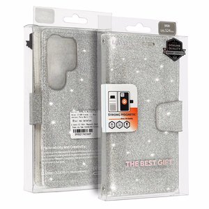 Glitter MagSafe Läppäsuojakuori Samsung Galaxy S23 Plus:lle - hopeinen