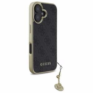 Guess 4G Charms Collection suojakuori iPhone 16:lle - musta
