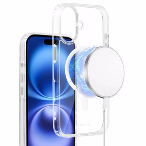 Liavec Glossy Magsafe Clear Case do Iphone 16 white