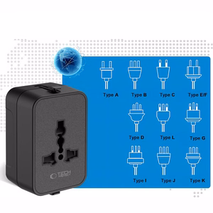 TECH-PROTECT TA300 matka-adapteri EU / UK / US / AU musta